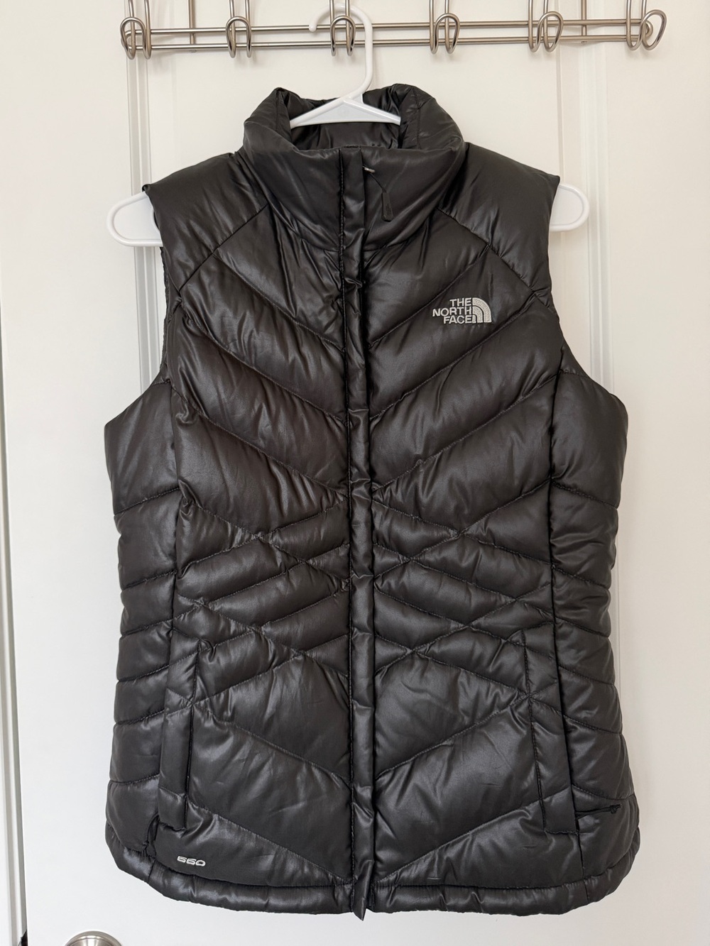The North Face Vest 550 Goose Down Puffer Full Zip Outdoors Medium Black